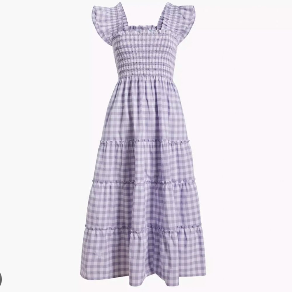 Hill House Ellie, Lilac Clip Dot Check, Small